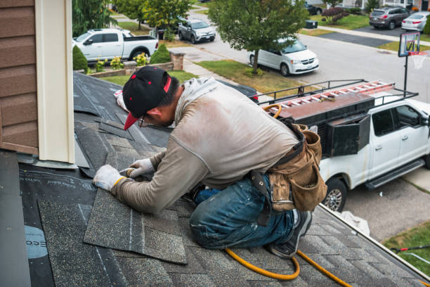Professional Roofing technician working in Bellingham, WA